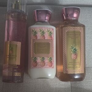 BNWT Bath And Body Works Pink Pineapple Sunrise Set